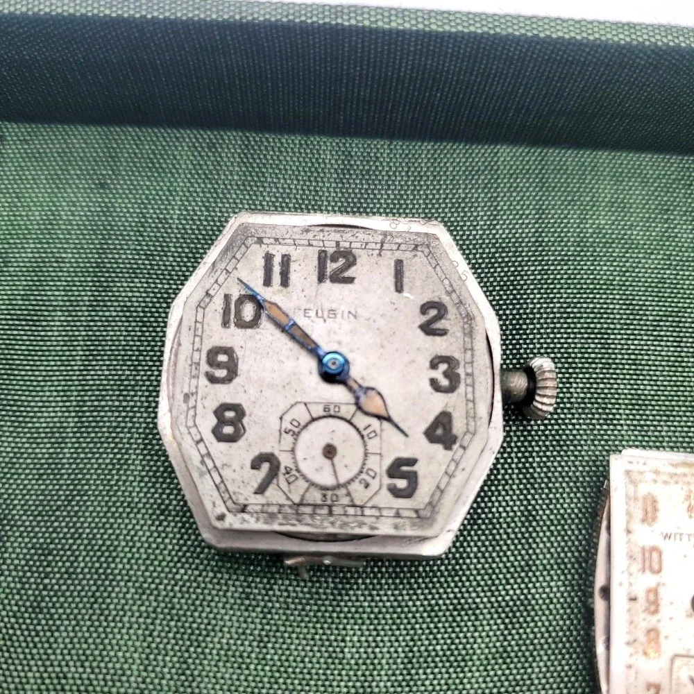 Vintage Elgin 15 Jewels Mechanical Wrist Watch‎ Movement Faces Mechanisms Misc